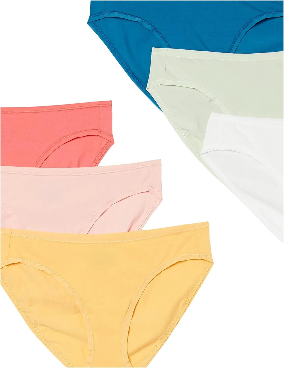 Amazon Essentials Women's Cotton Bikini Brief Underwear (Available in Plus Size), Multipacks
