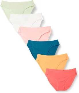 Amazon Essentials Women's Cotton Bikini Brief Underwear (Available in Plus Size), Multipacks