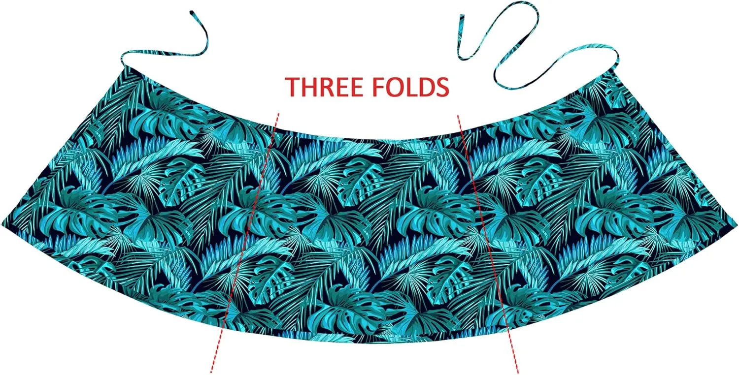 AOBUTE Womens Summer Upf 50  Beach Sarong Overlapped Side Tie Wrap Swim Skirt (No Briefs)