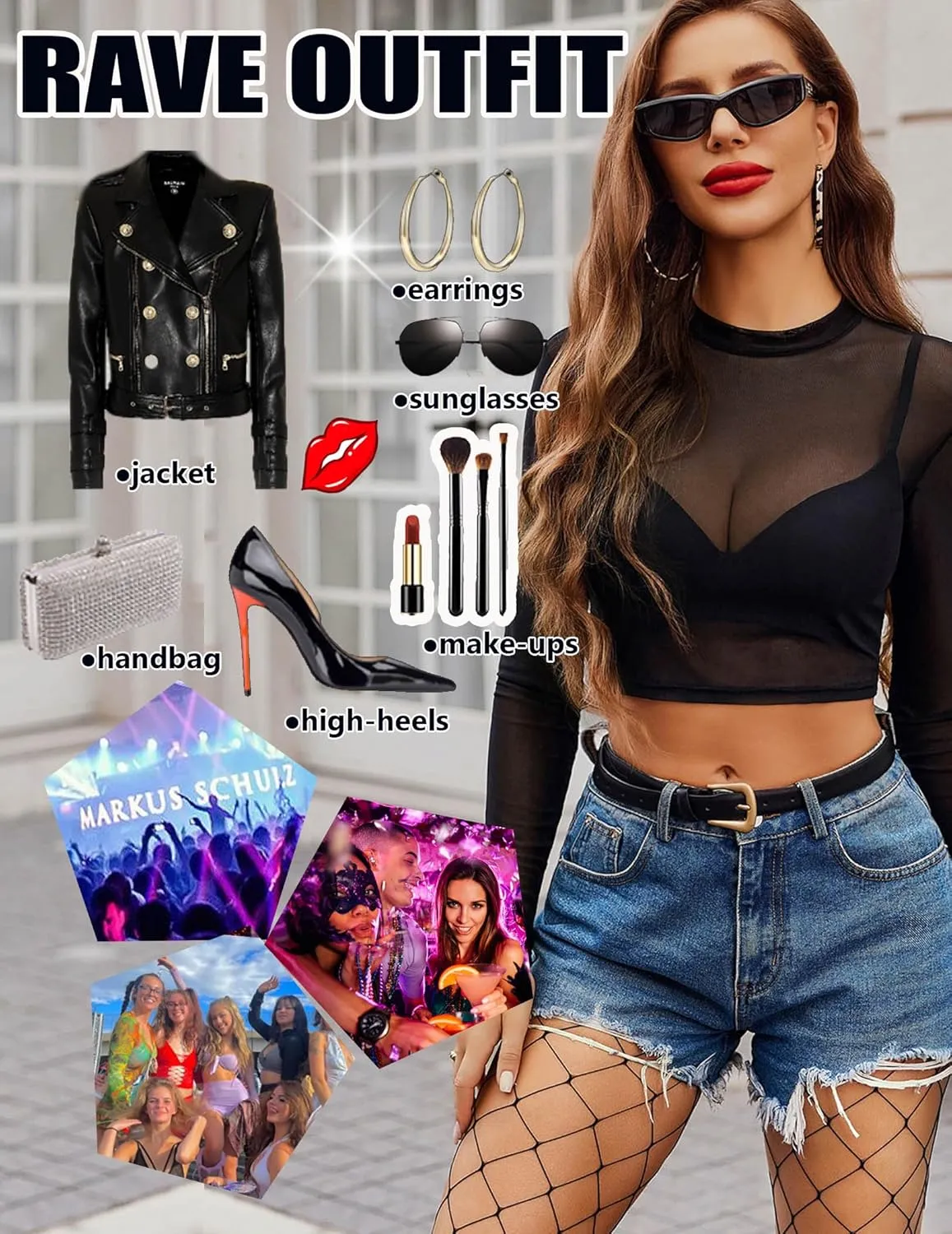 Avidlove Mesh Top Mesh Crop Top for Women Y2K Long Sleeve Mock Neck Top S-XXL