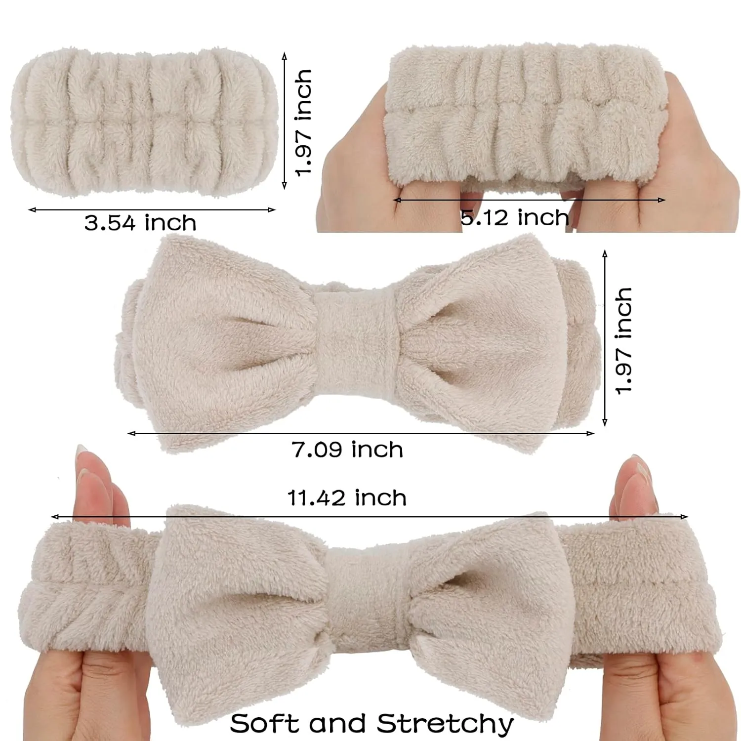 Chanaco 12PCS Spa Headband Wrist Towels for Face Washing Set Makeup Headbands Skincare Headbands Cute Face Wash Headband Soft Microfiber Wristbands Gifts for Women
