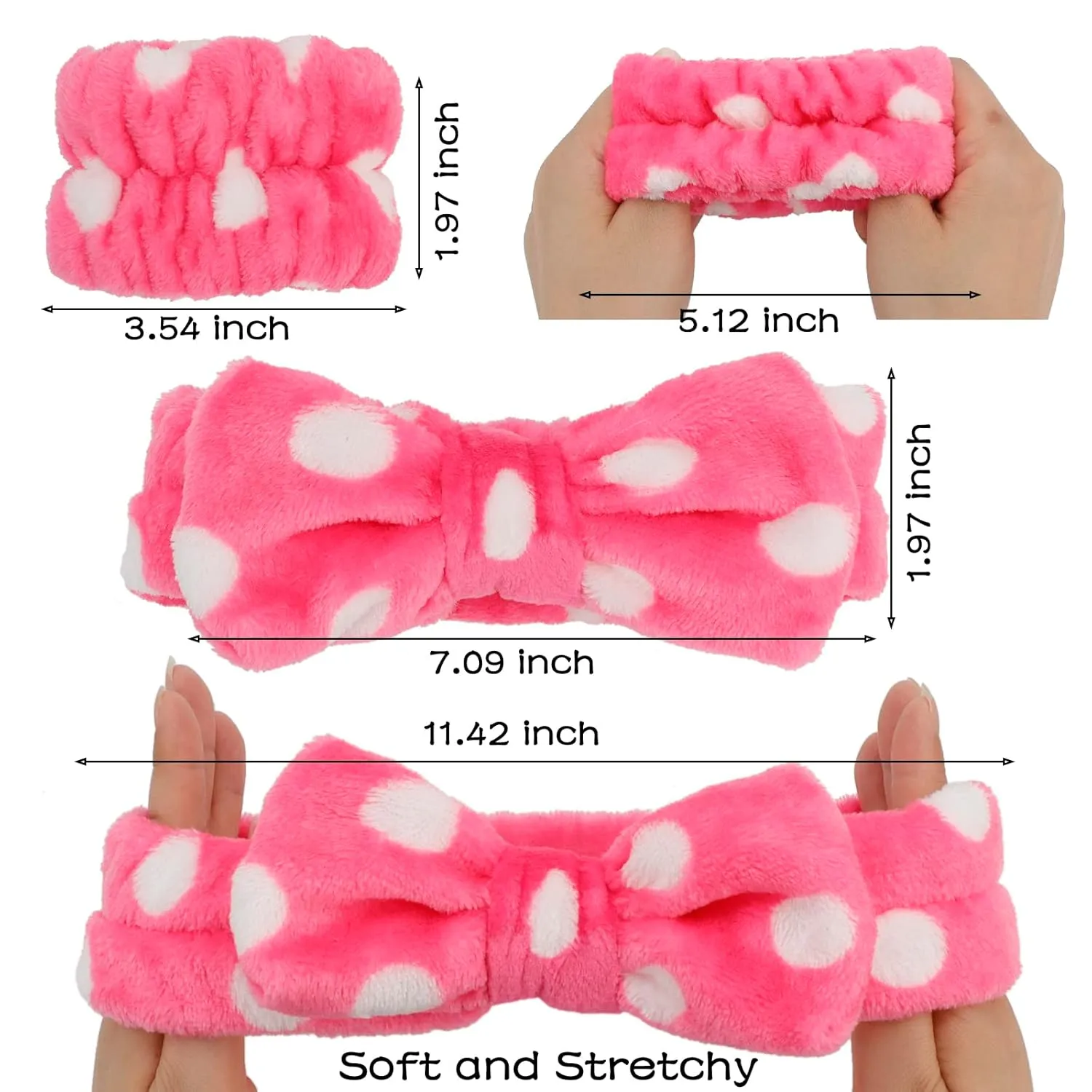 Chanaco 12PCS Spa Makeup and Skincare Set - Microfiber Headbands, Wrist Towels, and Face Wash Wristbands for Women