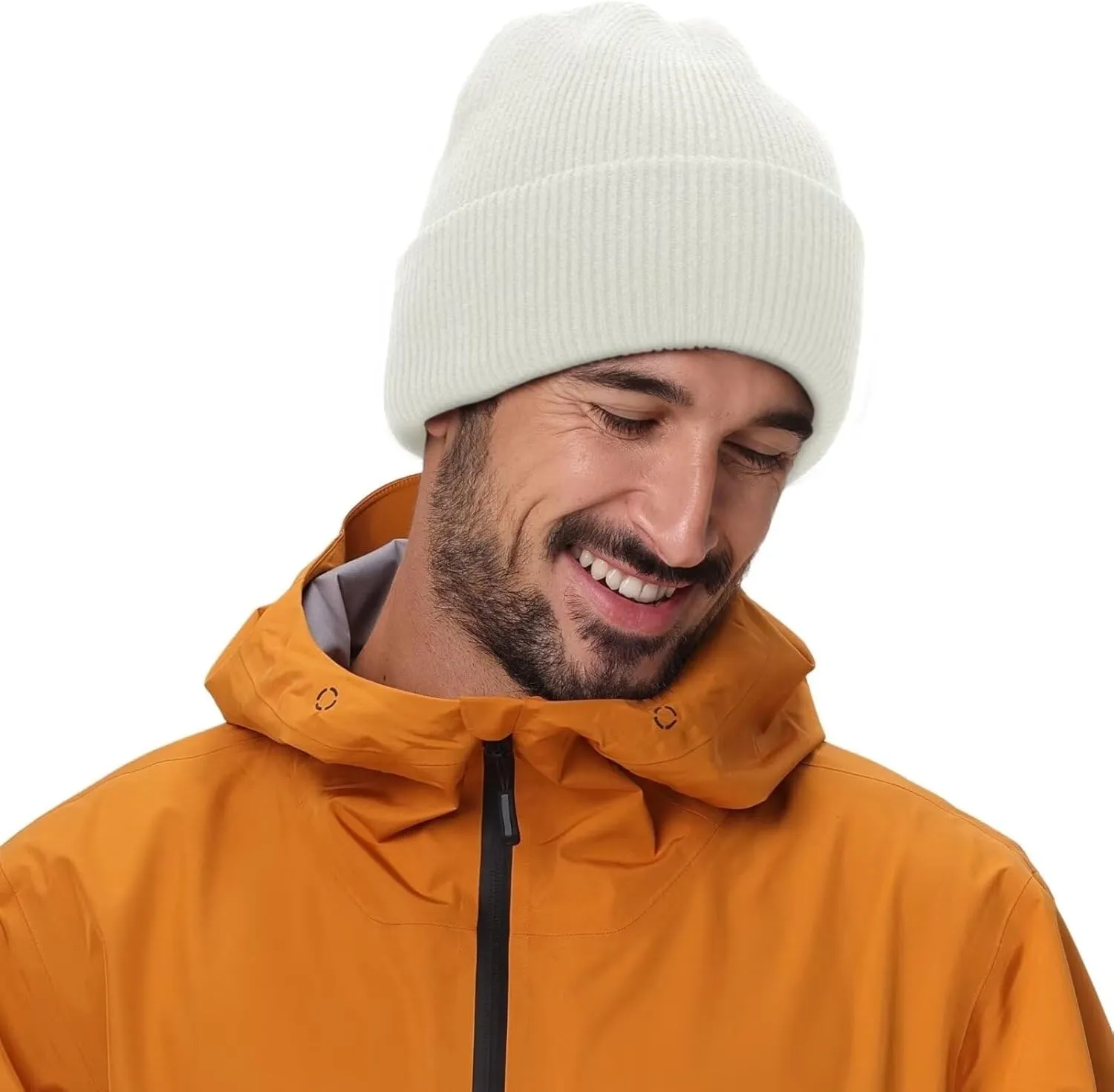 Connectyle Men's Cuffed Beanie Hat Thick Knitted Winter Hat Acrylic Warm Stocking Skull Caps