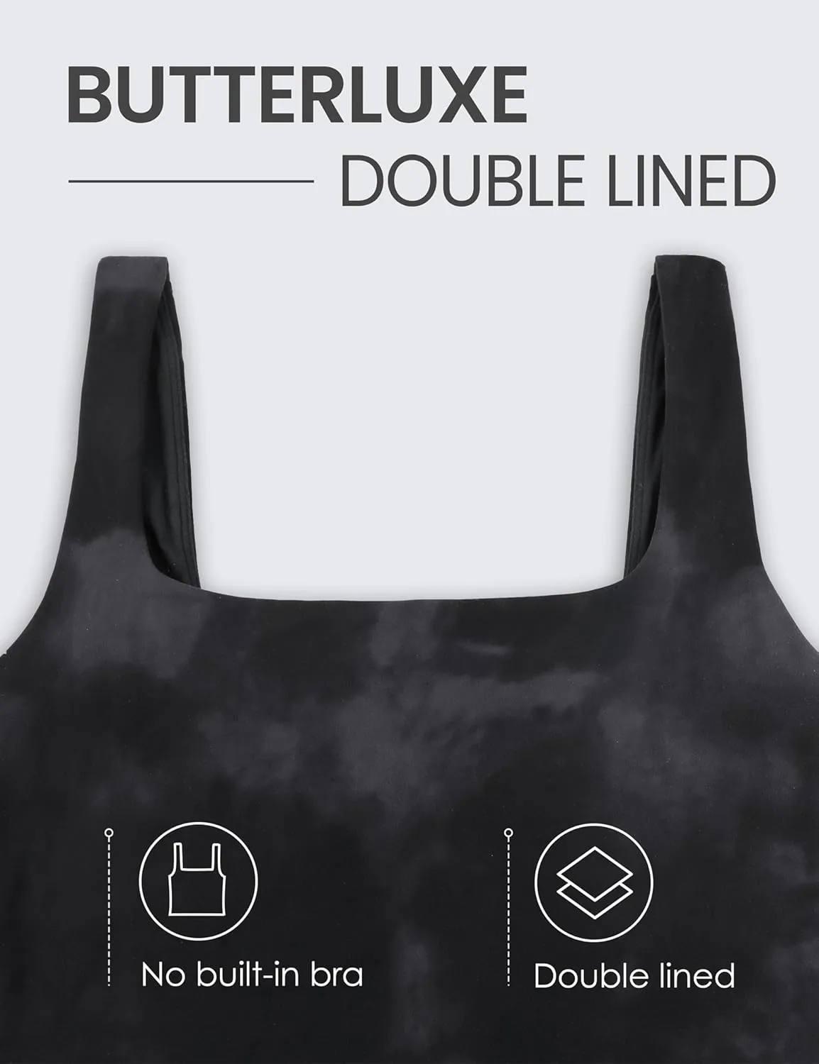 CRZ YOGA Womens Butterluxe Double Lined Square Neck Tight Tank Tops Sleeveless Workout Cropped Casual Yoga Fitted Shirts