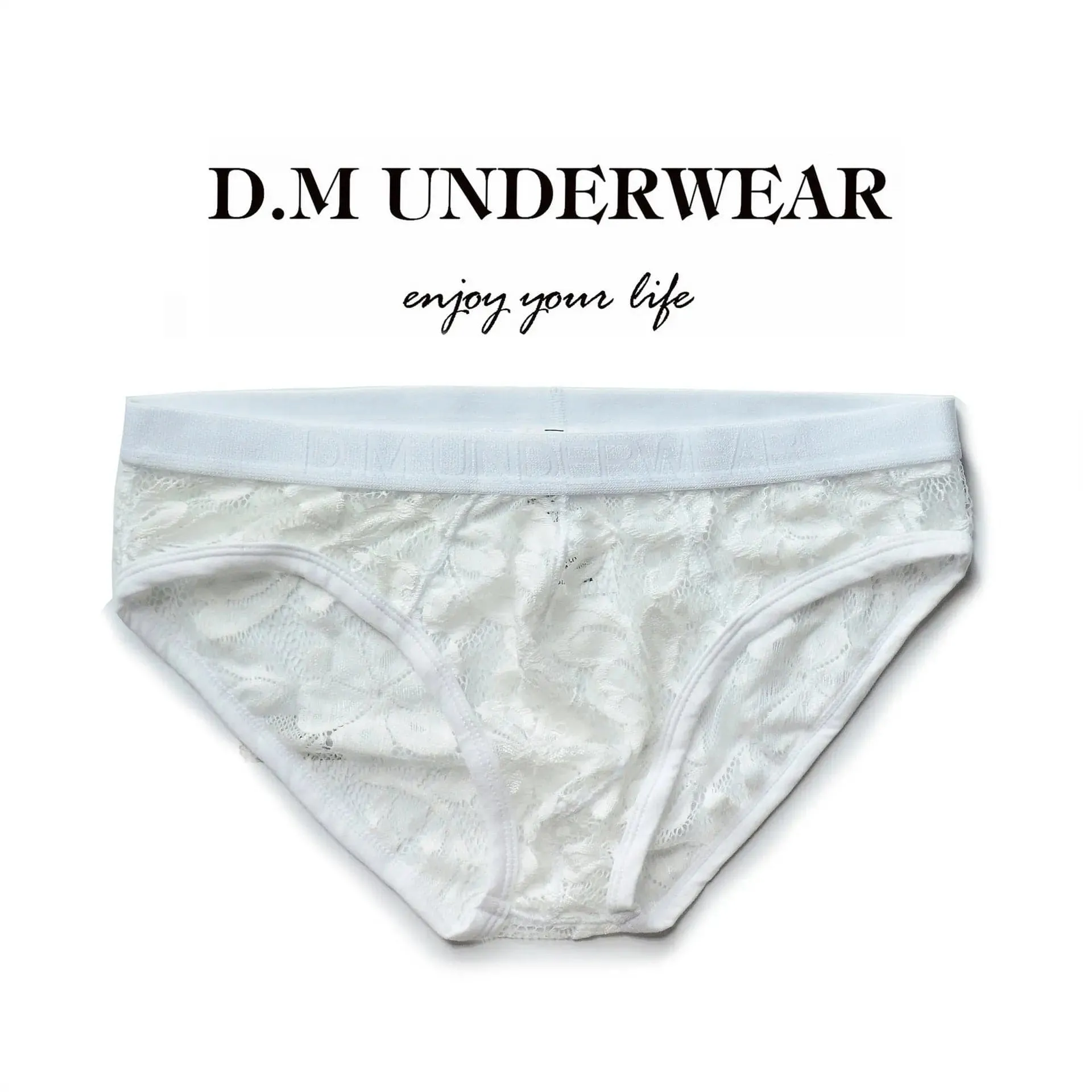 D.m Mens Sexy Underwear briefs Low Waist Lace