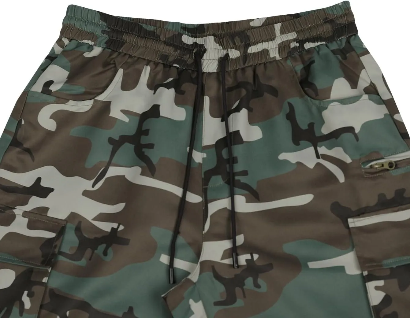 Floerns Men's Camo Print Drawstring Waist Cargo Pants Flap Pocket Side Sweatpants Workout Joggers