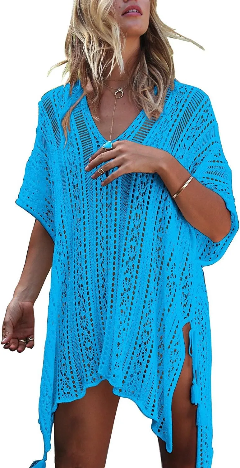 HARHAY Women's Summer Swimsuit Bikini 2023 Beach Swimwear Crochet Cover up