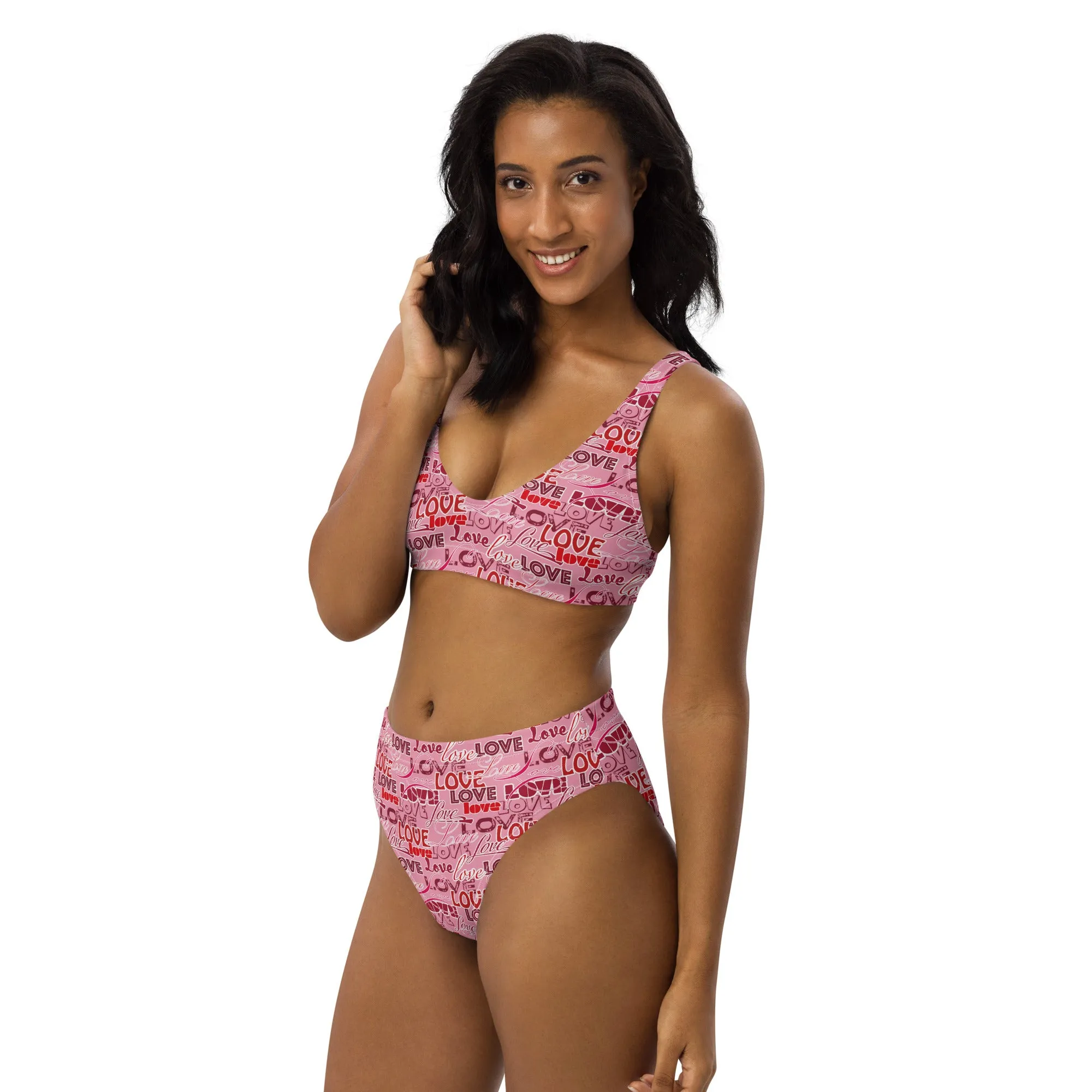 High Waisted Bikini Womens (Glamourange Luxury Bikini High Waisted - 0036 Patterns Model)