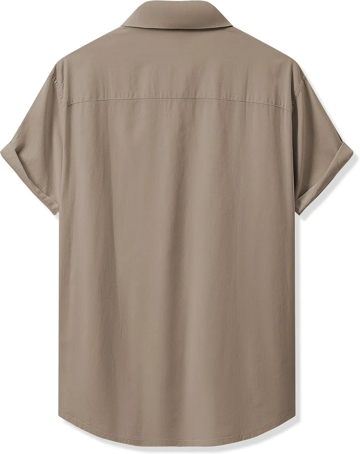 JMIERR Mens Linen Shirts Casual Short Sleeve Button Down Shirts Wrinkle Free Vacation Beach Summer Tops