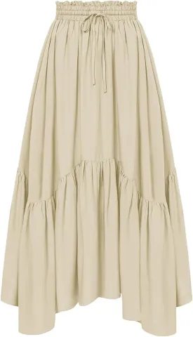 Scarlet Darkness Maxi Skirts for Women High Waist Renaissance Skirt Long Skirt with Pockets