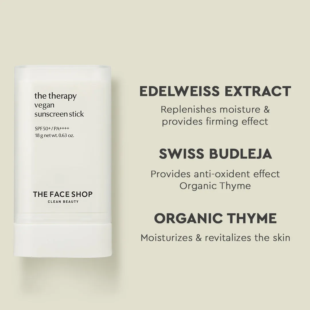 The Therapy Vegan Sunscreen Stick SPF50 