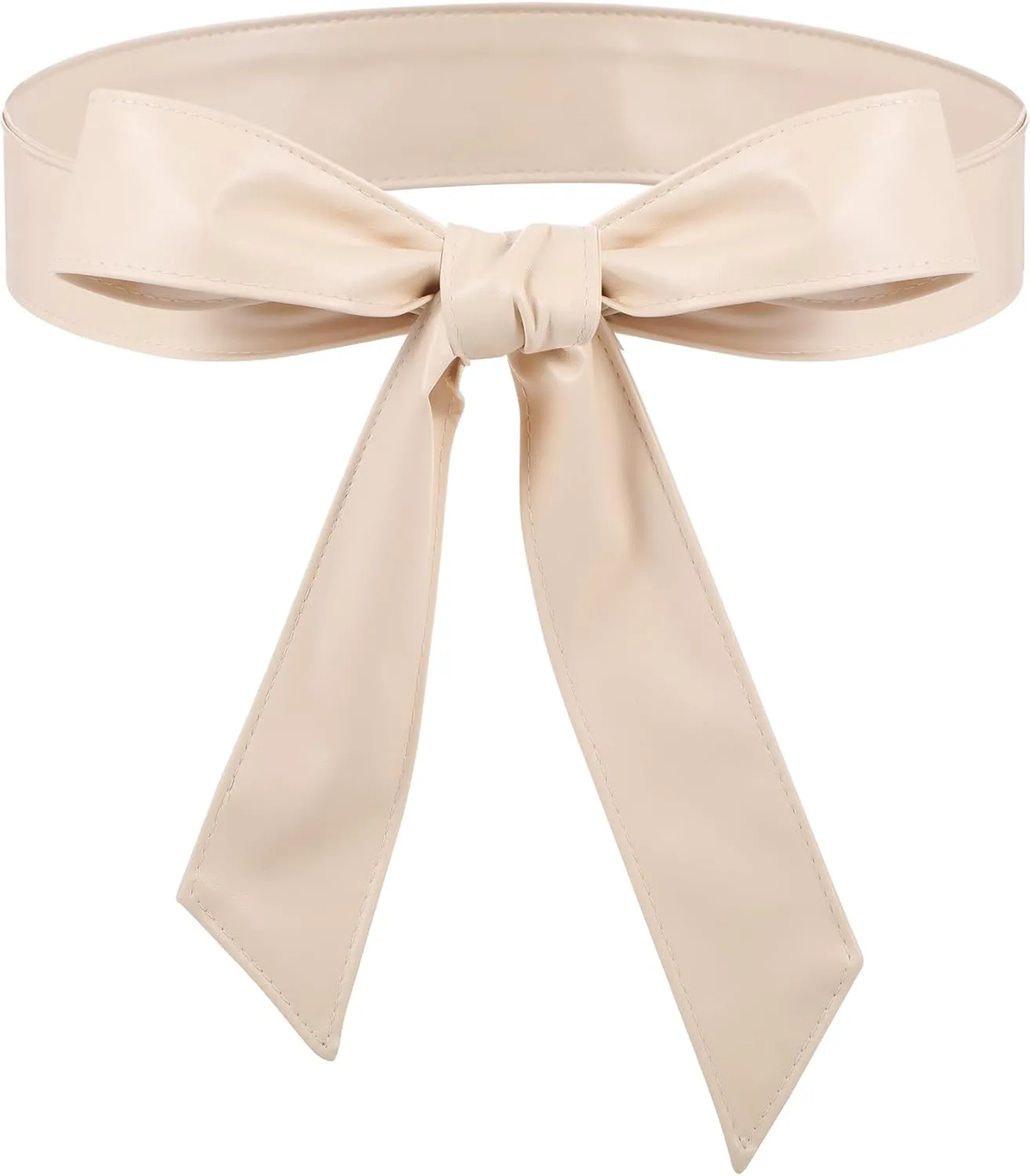 Women Leather Wrap Belt Obi Waist Fashion Tie Belt PU Sash for Dress Coat 1.85 Wide