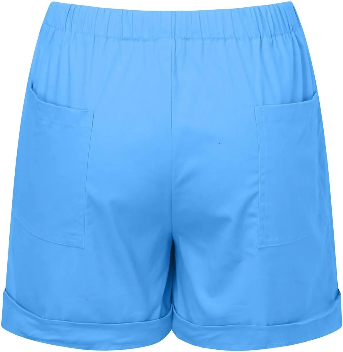 Womens Shorts Casual Shorts with Pockets Drawstring Elastic Waist Cotton Plus Size Beach Trendy Summer Clothes