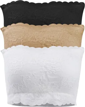 Women's Strapless Bralette Seamless Bandeau Tube Top Bra 3 & 2 Packs