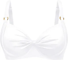 Women's Underwire Bikini Top - Push Up Swimsuit Top Only Twist Front Bathing Suit 2025 Retro Swim Bra